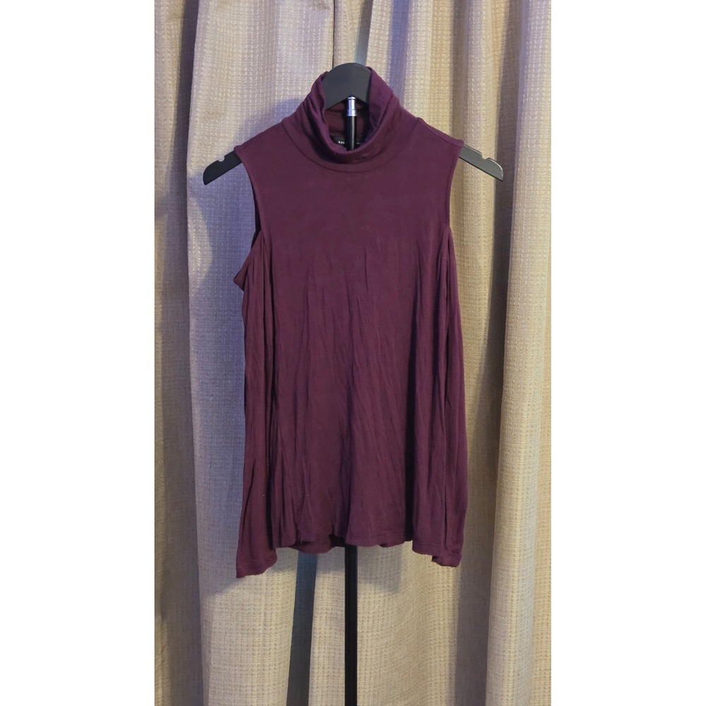 Rock & Republic Turtleneck Cold Shoulder Long Sleeve Blouse Women's Size Small